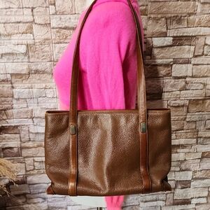 STEFANO SERAPIAN 87 MILANO VITAGE  Elegant Brown Leather Shoulder Bag